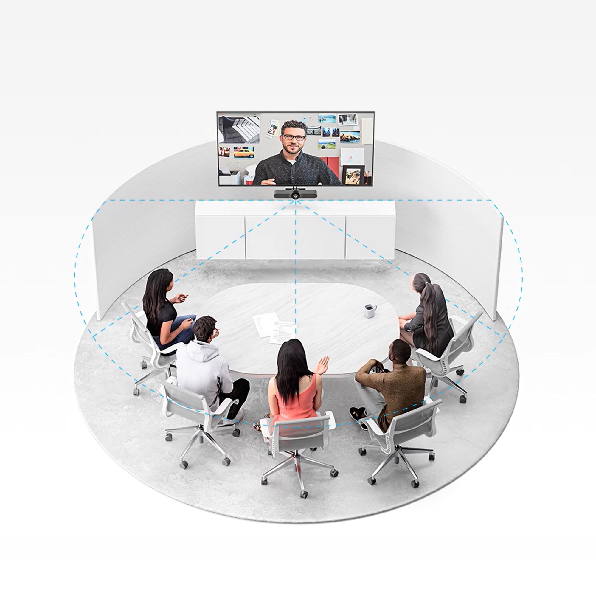 LOGITECH MEETUP Videokonferenzsystem für 6 Sitzplätze (8 Sitzplätze mit Zusatzmikrofon)