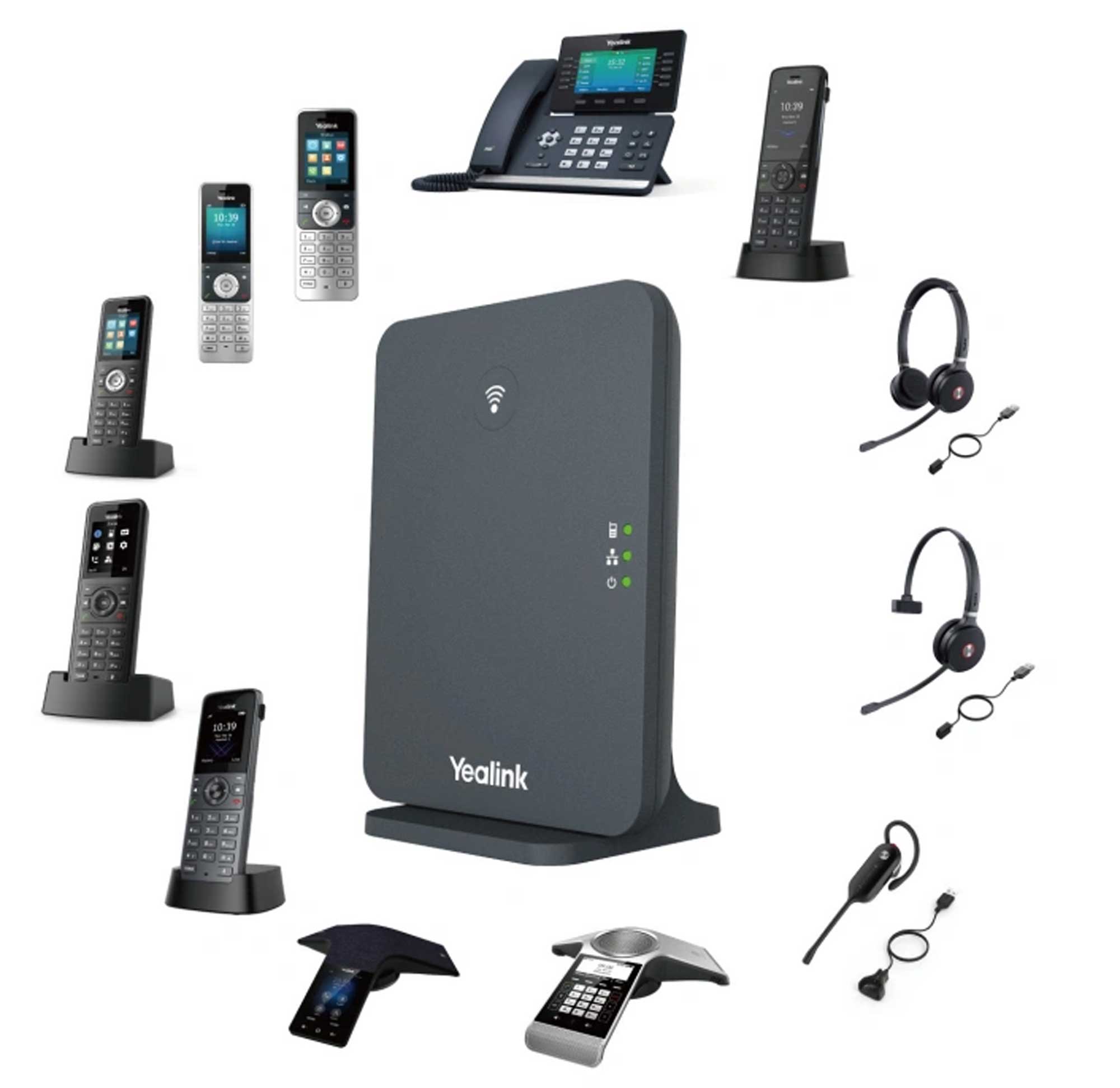 Yealink W70B DECT Basisstation für max. 10 Mobilteile und 10 VoIP-Konten