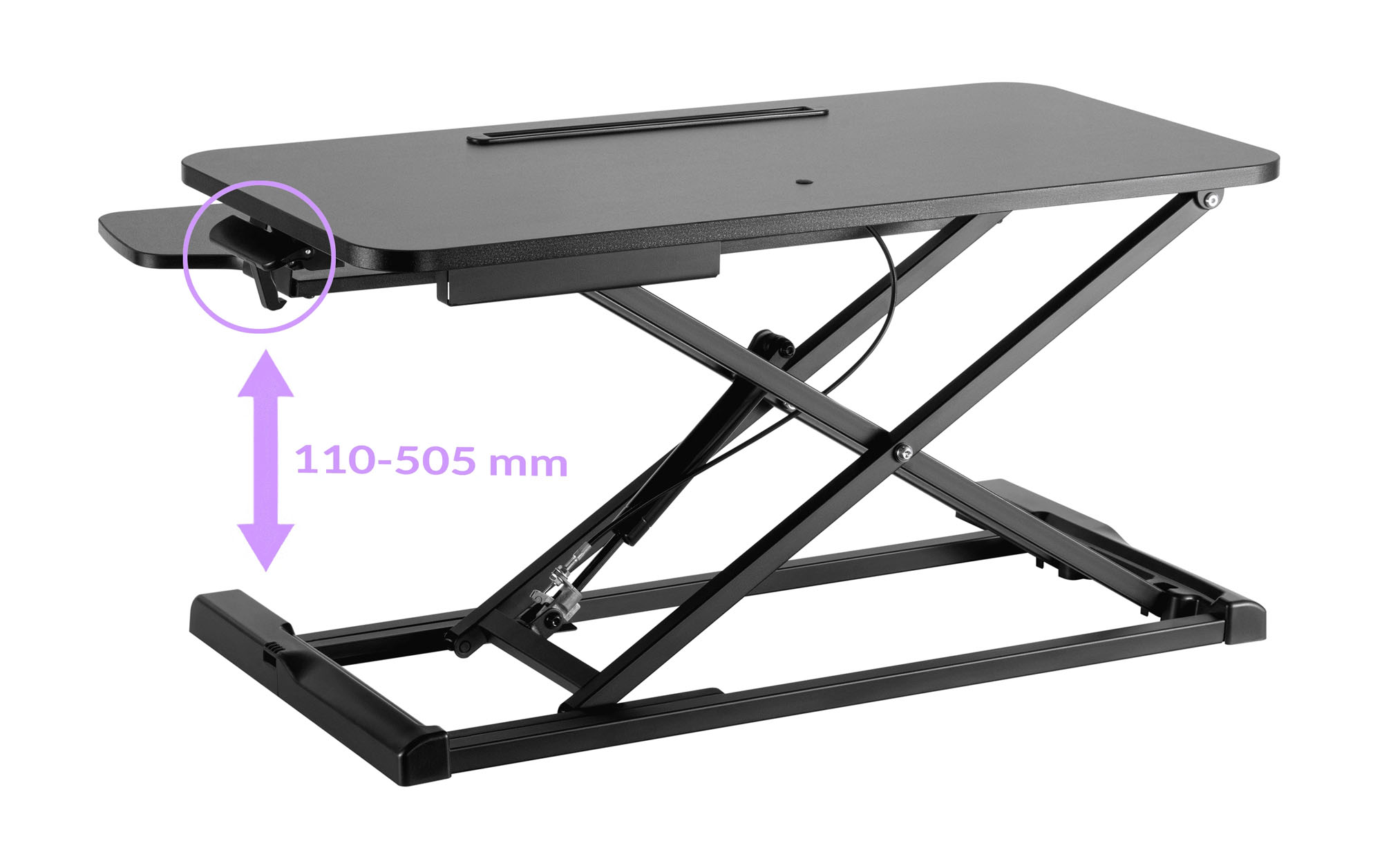 Spacetronik höhenverstellbarer Schreibtischaufsatz (800 mm) bis 15 kg