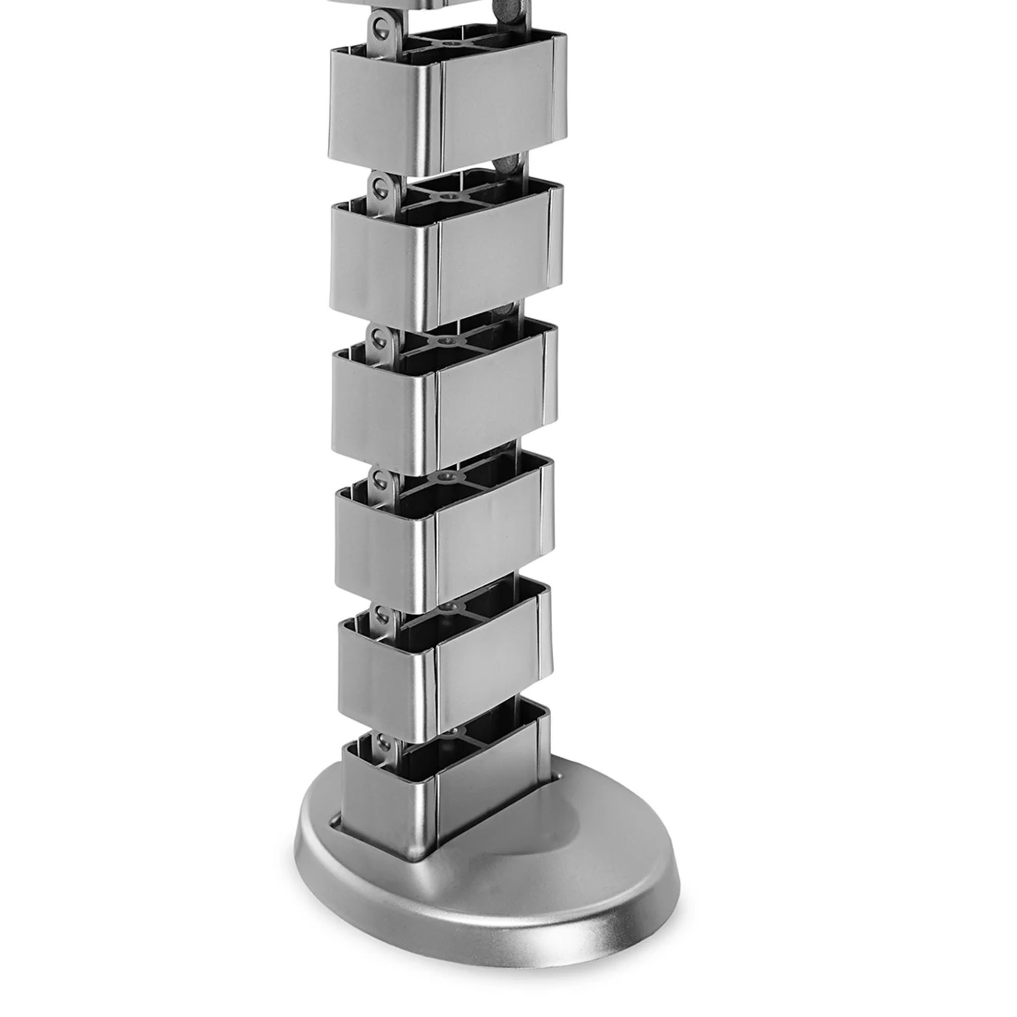 Spacetronik Kabelschlange 128 cm, eckig - Kabelmanagement für Büro, Schreibtisch - Grau
