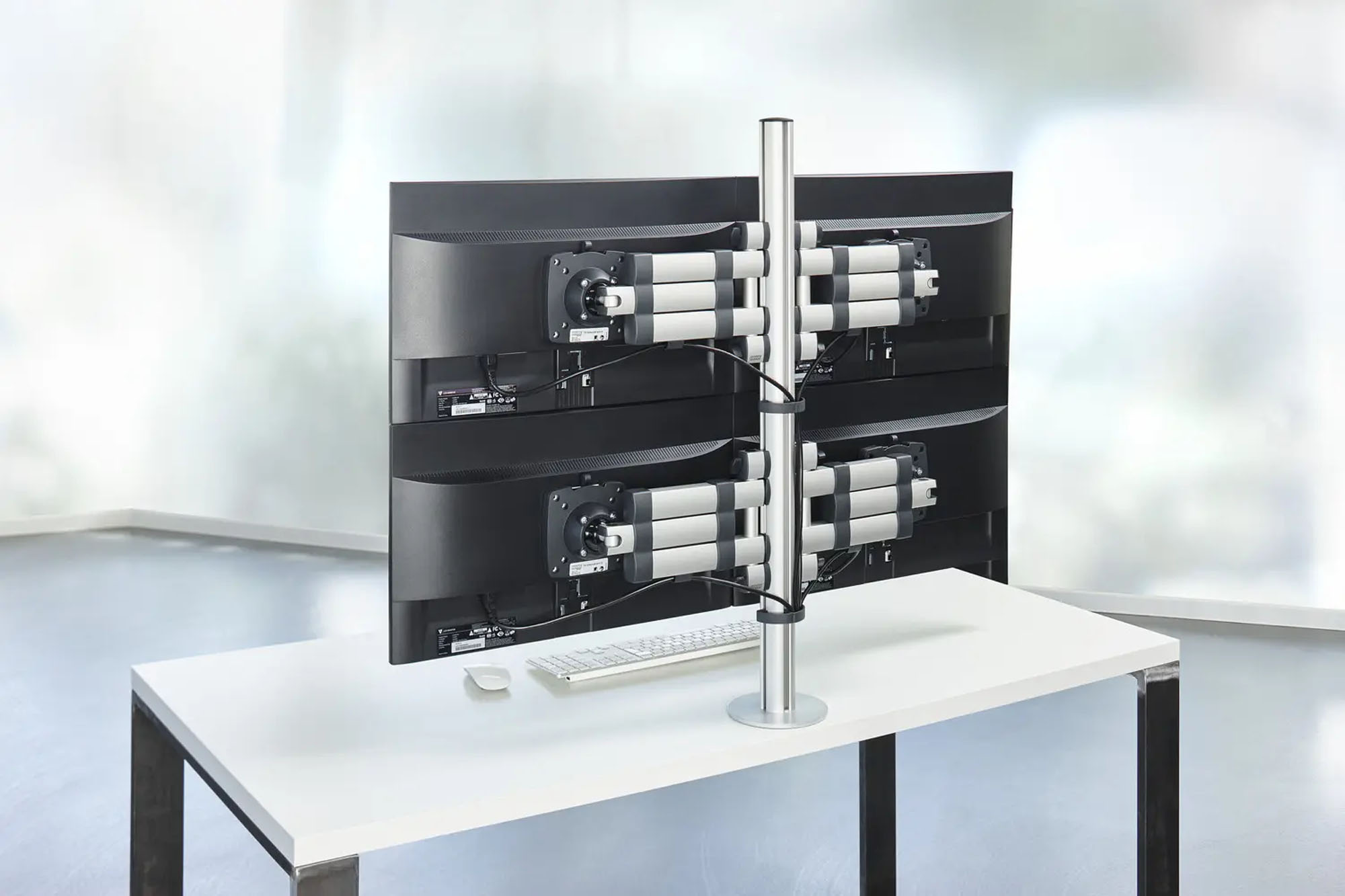 NOVUS Monitorhalterung 4 Monitore TSS Quattro Teleskop, Silber