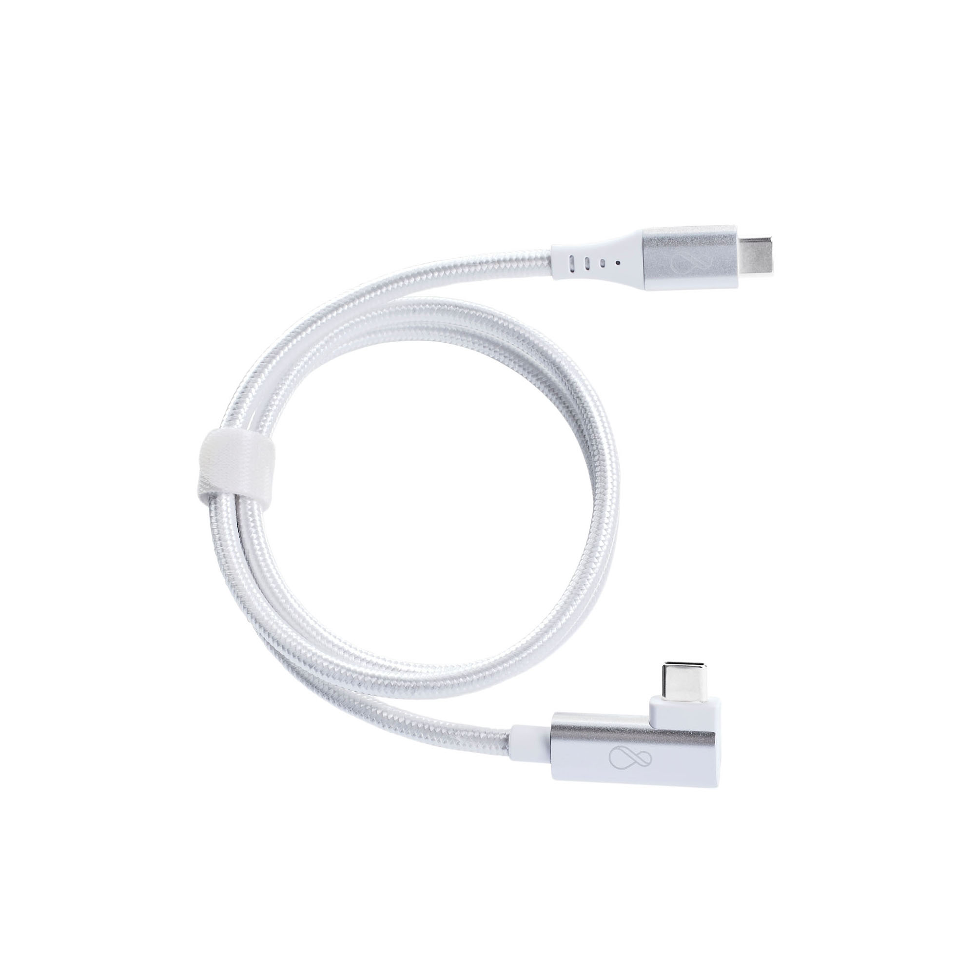 OCHNO USB-C Verbindungskabel 3.1 Gen 2 gewinkelt silber