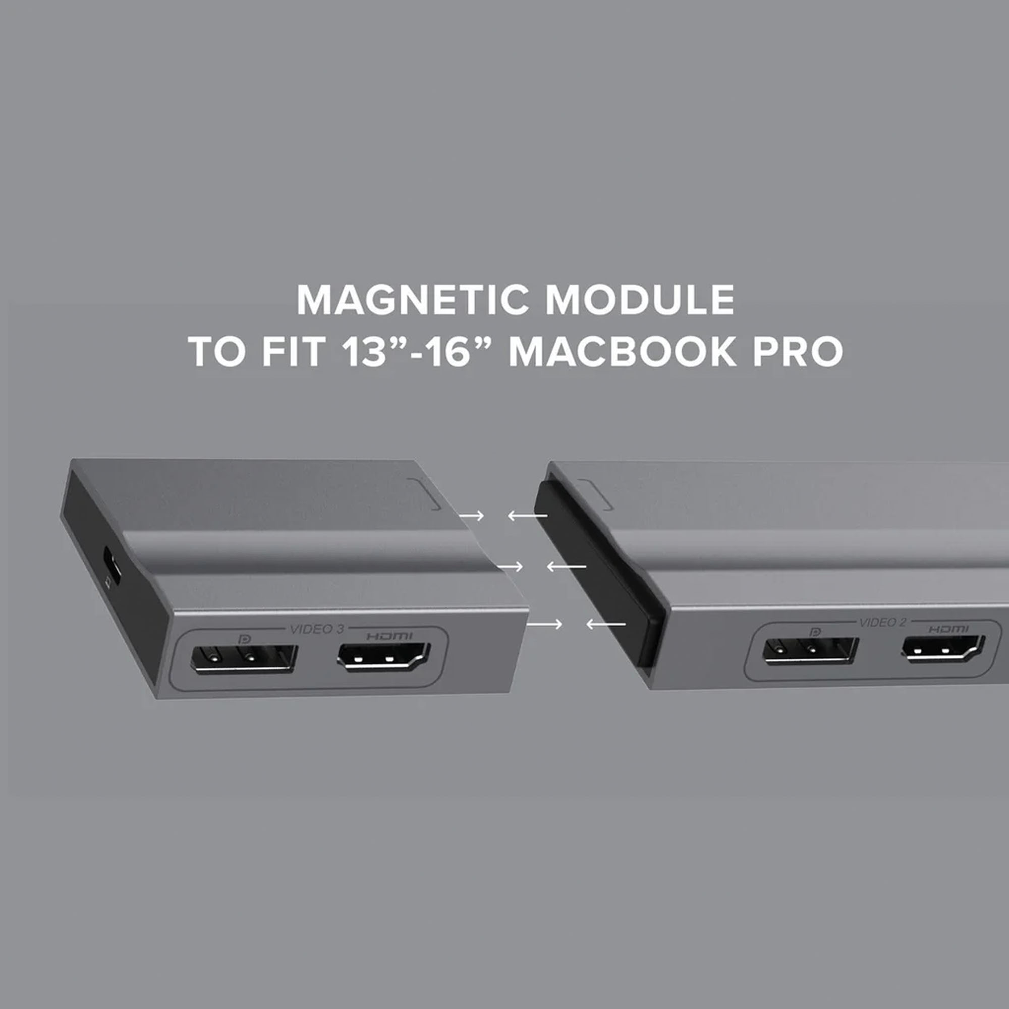 HYPER HyperDrive 4K Dockingstation - MB Pro für 1-3 Monitore | 13"-16" MacBooks - Silber