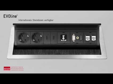 EVOline FlipTop Push 3-fach Einbausteckdose