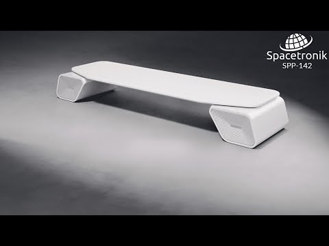 Spacetronik Monitorständer mit Lautsprechern