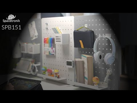 Spacetronik Lochbrett mit Ständer, Hellgrau