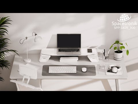 Spacetronik Monitorständer mit Lautsprechern mit RGB-Beleuchtung
